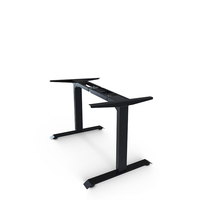 Прямые компьютерные столы, Компьютерный стол регулируемый для работы сидя и стоя, с электроприводом, BAZALT ЛДСП 145х80