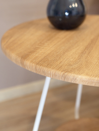 Стол журнальный БьютиСтайл 38 дуб сонома/белый