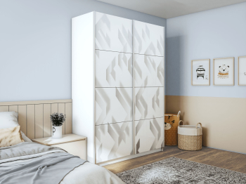 Шкаф-купе Прайм 2-х дверный Фотопечать Ленты Стекла/Доводчики 120х57х230