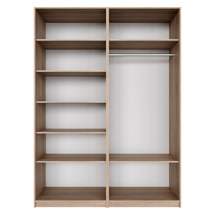 Шкафы распашные, Распашной шкаф Локер 800+800 (Гармошка с системой Push to Move/Левый) с полками слева