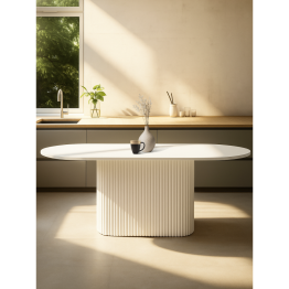 Стол Барон О 180 х 90 (белые ноги)