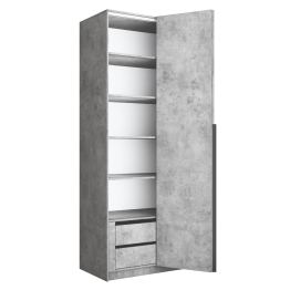 Шкаф складной Е1 Локер ("Гармошка") 101х52,5х220 см, с полками и модулем