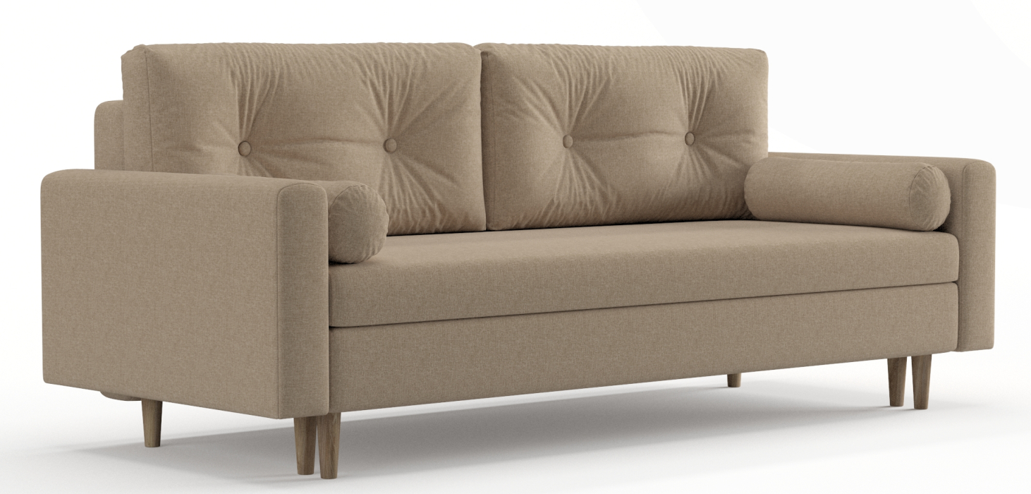 Диваны еврокнижки, Диван-кровать Таврида, пружинный блок, рогожка