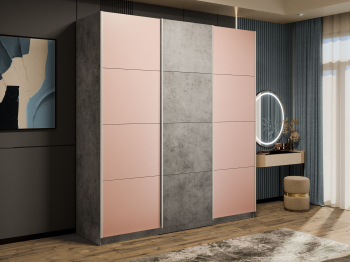 Шкаф-купе Прайм 3-х дверный Стекла пудра/ДСП/Доводчики 210х57х230