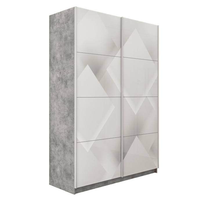 Шкафы-купе 2-х дверные, Шкаф-купе Прайм 2-х дверный Фотопечать Квадраты Стекла/Доводчики 160х57х230