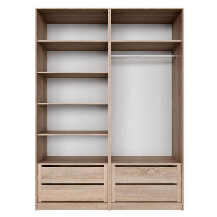 Шкафы распашные, Шкаф распашной Е1 Локер 162х52.5х220 см,с полками и двумя модулями