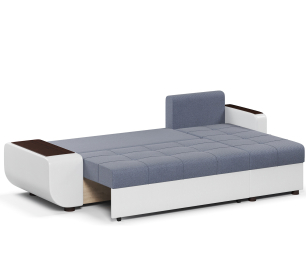 Диван-кровать угловой Атланта со столиком еврокнижка,велюр+экокожа