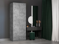 Шкафы распашные, Шкаф складной Е1 Локер ("Гармошка" с системой Push to Move/Левый)81х52.5х220 см, с полками