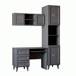 Шкаф пенал Валенсия серебро 45х60х220 см