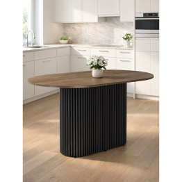 Стол Барон О 160 х 90 (черные ноги)