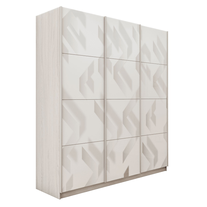 Шкафы-купе 3-х дверные, Шкаф-купе Прайм 3-х дверный Фотопечать Ленты Стекла/Доводчики 210х57х230