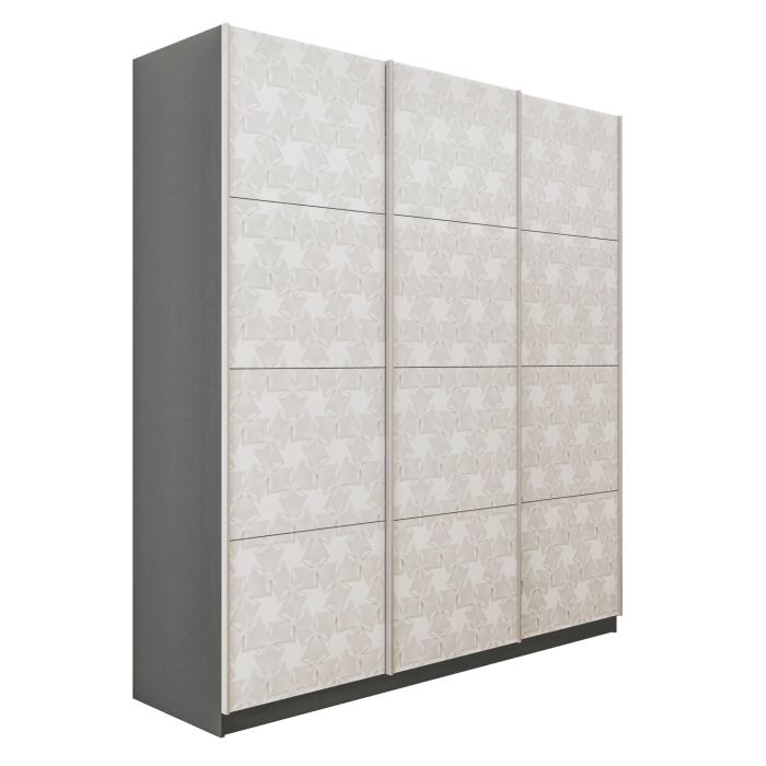Шкафы-купе 3-х дверные, Шкаф-купе Прайм 3-х дверный Фотопечать Калейдоскоп Стекла/Доводчики 210х57х230