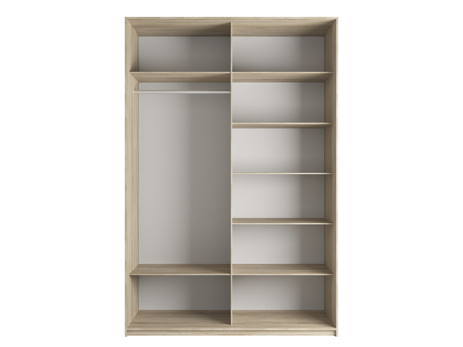 Шкафы-купе 2-х дверные, Шкаф-купе Эста 2-х дверный Стекла пудра/Доводчик 180х66х240