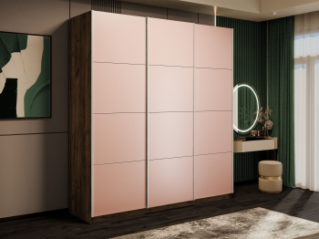 Шкаф-купе Эста 3-х дверный Стекла пудра/Доводчик 300х66х240