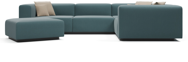 Диван угловой модульный нераскладной Наполи 3, велюр