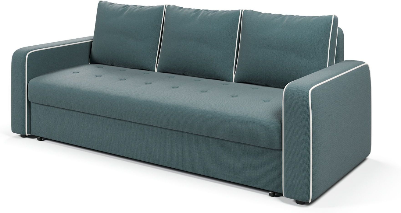 Диваны еврокнижки, Диван-кровать прямой Атланта с кантом еврокнижка,велюр