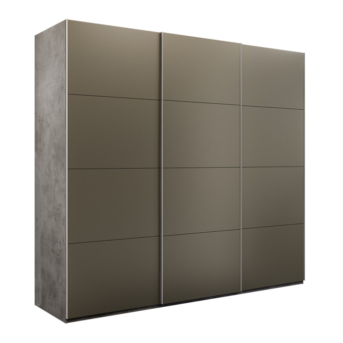 Шкафы-купе 3-х дверные, Шкаф-купе Эста 3-х дверный Стекла хаки/Доводчик 300х66х240