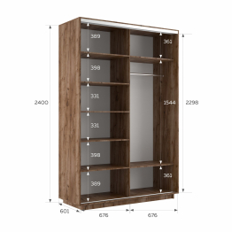 Шкаф-купе Экспресс 2-х дверный Фотопечать Шары Стекла 140х60х240