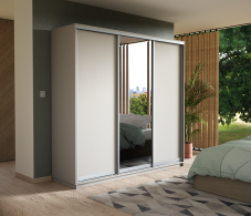 Шкафы-купе, Шкаф-купе Экспресс Медиум (1 зеркало) трио 2200 x 1800 x 600