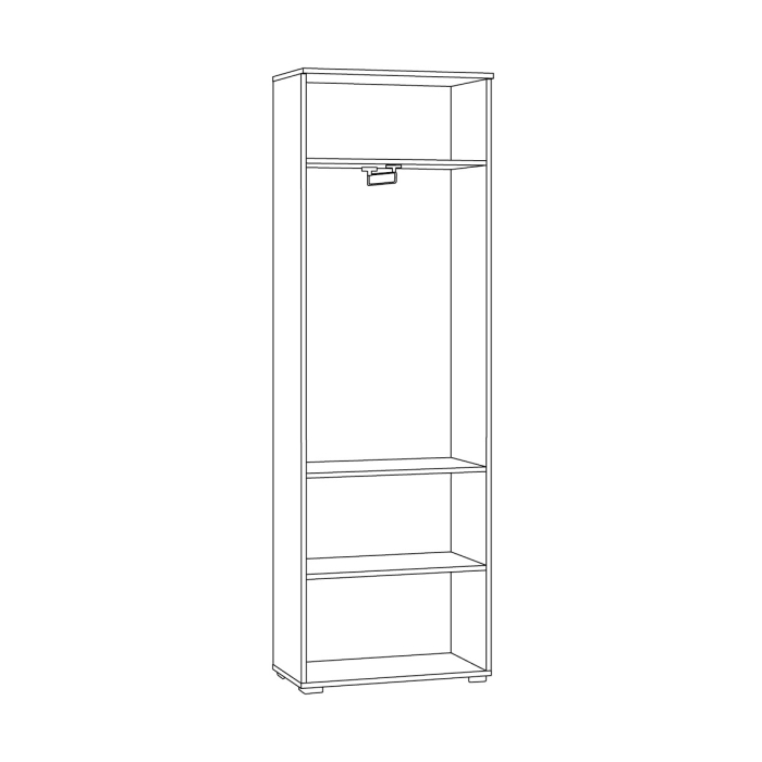 Для одежды, Шкаф для одежды Октава 13.338, белая шагрень, дуб золотой крафт