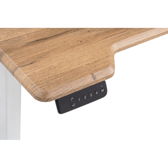 Прямые компьютерные столы, Компьютерный стол Маркос с механизмом подъема 120х75х75, белый