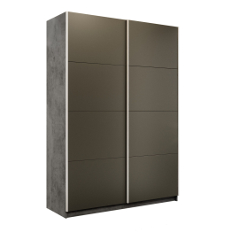 Шкаф-купе Прайм 2-х дверный Стекла хаки/Доводчики 140х57х230