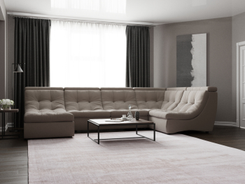 П-образный диван Монако-4 ППУ, велюр