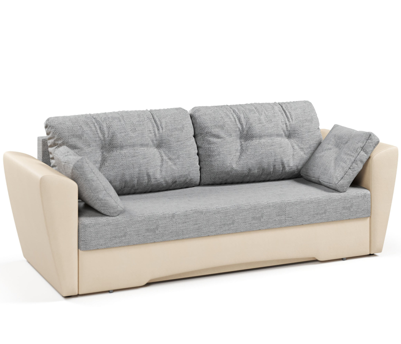 Диваны прямые, Диван-кровать прямой Амстердам еврокнижка,рогожка+экокожа