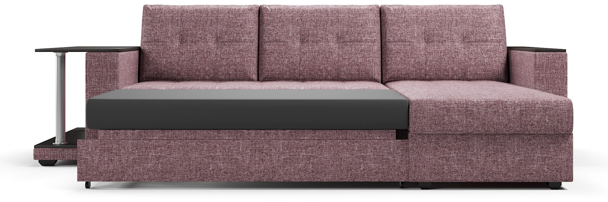 Диваны угловые в гостиную, Диван-кровать угловой со столом Атланта Классик 145 , рогожка