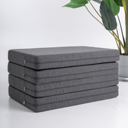 Бескаркасное кресло матрас, складное, рогожка