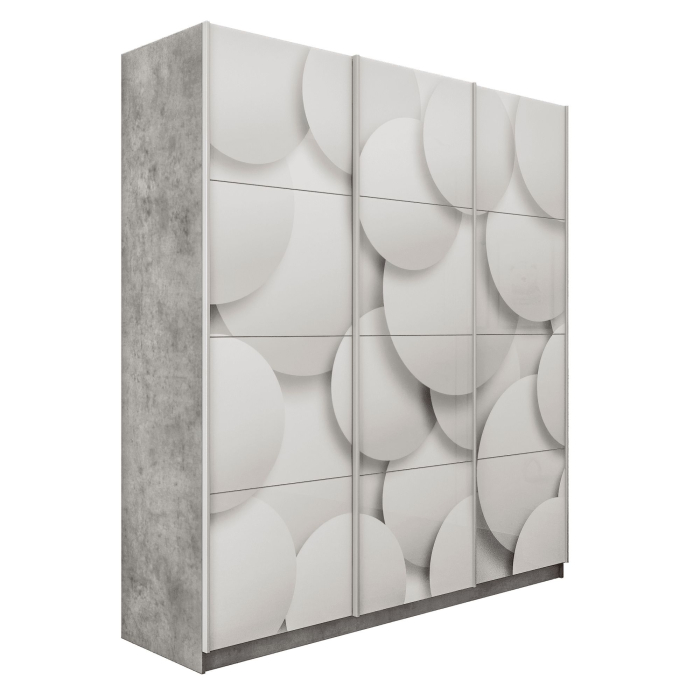 Шкафы-купе 3-х дверные, Шкаф-купе Прайм 3-х дверный Фотопечать Шары Стекла/Доводчики 210х57х230