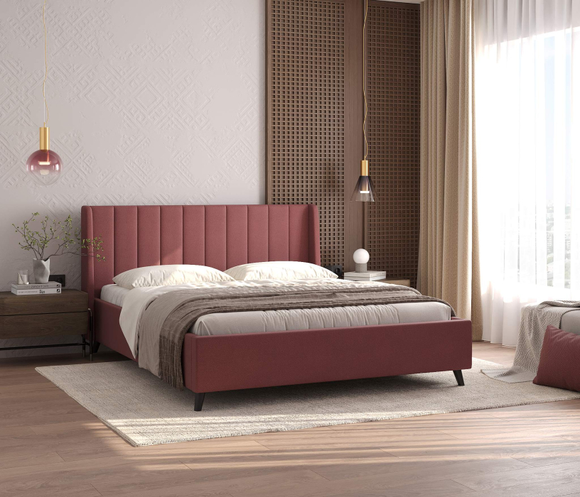Мягкая кровать, Кровать Милла 160, велюр