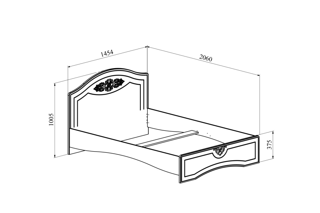 Кровати 140х200, Кровать Ассоль плюс АС-112K (2000х1400)