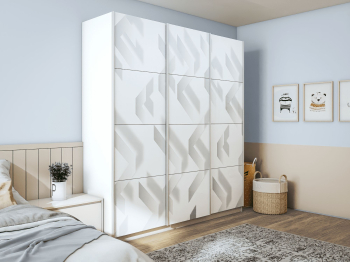 Шкаф-купе Прайм 3-х дверный Фотопечать Ленты Стекла/Доводчики 210х57х230