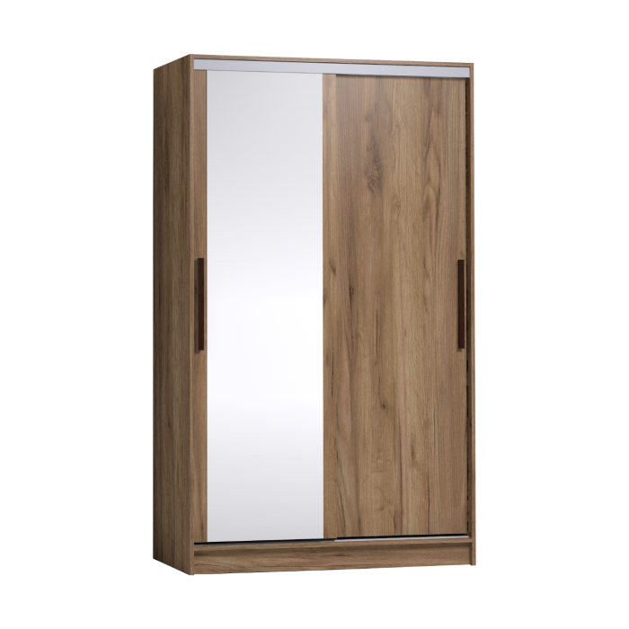 Шкафы-купе 2-х дверные, Шкаф-купе 2-дв  Strike 1200 зеркало/лдсп  (в2105*ш1232*г595)