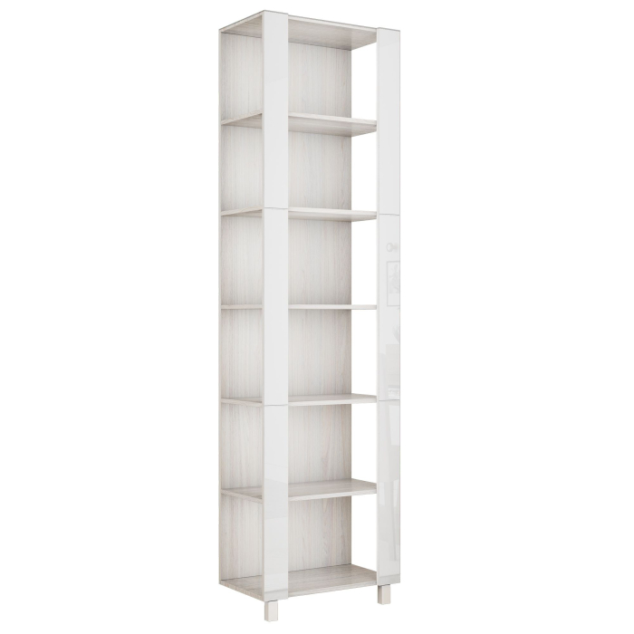 Открытые, Стеллаж модульный Универсальный 35х60х220 Белое стекло