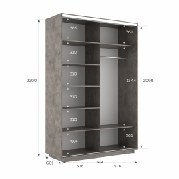 Шкаф-купе Экспресс 2-х дверный Фотопечать Квадрат Стекла 120х60х220
