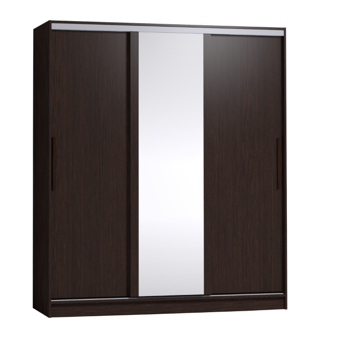 Шкафы-купе 3-х дверные, Шкаф-купе 3-дв  Strike 1800 зеркало/лдсп  (в2105*ш1800*г595)