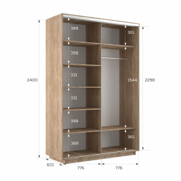 Шкаф-купе Экспресс 2-х дверный Фотопечать Шелк Стекла 160х60х240