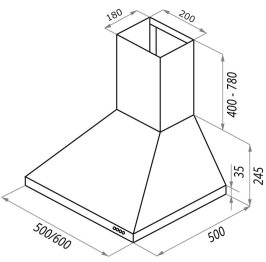 Вытяжка MAUNFELD CORSA LIGHT 50 (C) нержавейка
