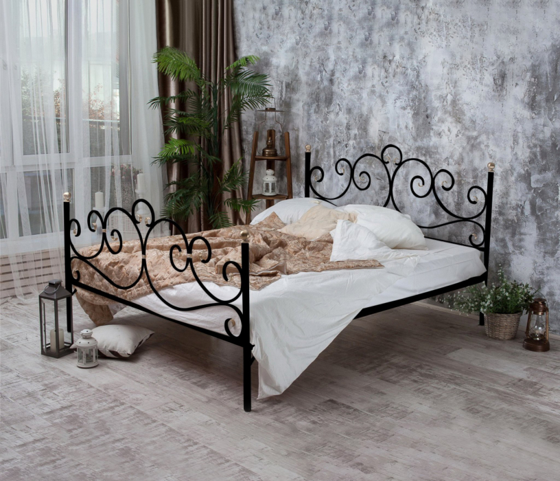 Кованые кровати, Кованая кровать Флоренция 1.8 с двумя спинками