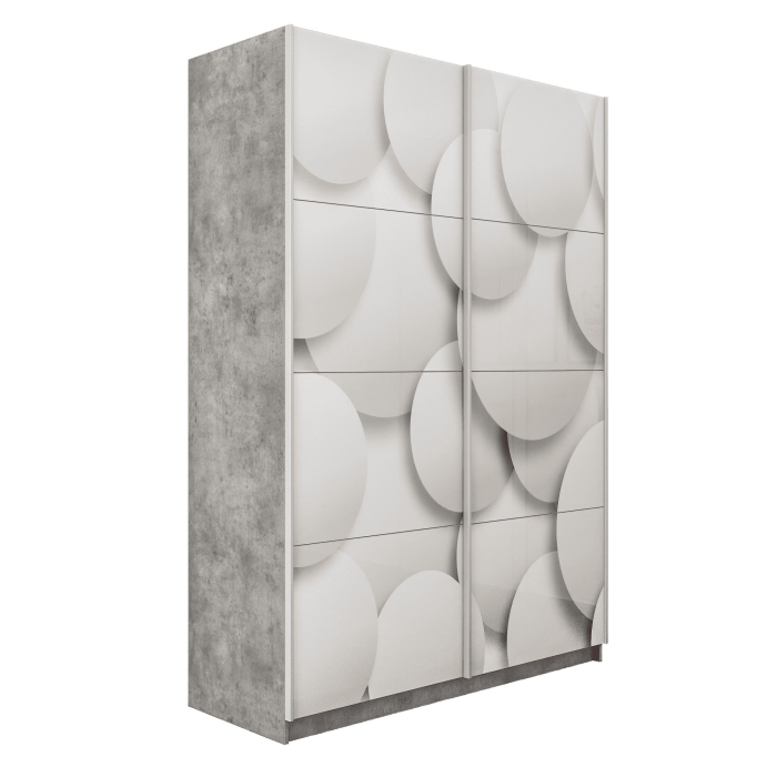 Шкафы-купе 2-х дверные, Шкаф-купе Прайм 2-х дверный Фотопечать Шары Стекла/Доводчики 160х57х230