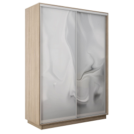 Шкаф-купе Экспресс 2-х дверный Фотопечать Шелк Стекла 140х45х240