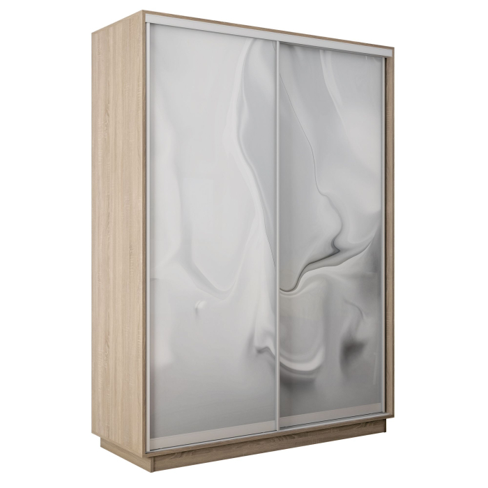 Шкафы-купе 2-х дверные, Шкаф-купе Экспресс 2-х дверный Фотопечать Шелк Стекла 140х45х240