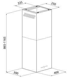 Кухонная вытяжка Konigin Geometry Inox/Black Glass