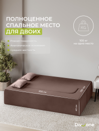 Бескаркасный диван-кровать "Дадли ЛАЙТ" 1950*1050мм. велюр