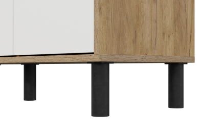 Комод КМ 25, Дуб золотой, Белый