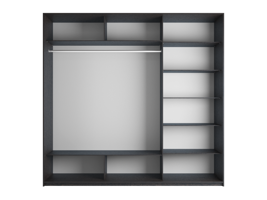 Шкафы-купе 3-х дверные, Шкаф Прайм трио 1ДСП+2 зеркало 2300х1800х570