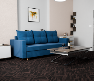 Прямой диван Гармония,еврокнижка,велюр