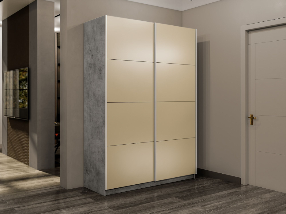 Шкафы-купе 2-х дверные, Шкаф-купе Прайм 2-х дверный Стекла фисташка/Доводчики 140х57х230